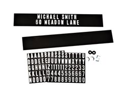 Hy-Ko Black Plastic Rectangle Mailbox Name/Address Kit