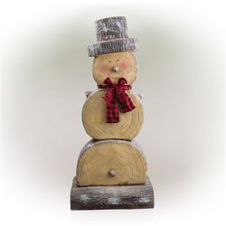 Alpine Snowman 25 in. Porch Decor