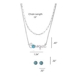 Montana Silversmiths Women's Cowgirl Essentials Silver/Turquoise Jewelry Sets