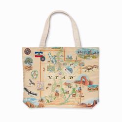 Xplorer Maps Large Cotton Canvas Tote Bag