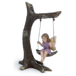Marshall Home and Garden Assorted Ceramic 4 in. H X 2 in. L X 2 in. W Tree Swing Figurine