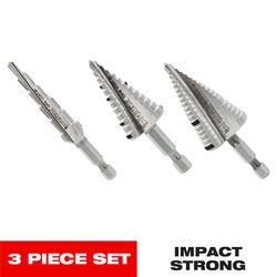 Diablo M2 Steel Step Drill Bit Set Hex Shank 3 pc