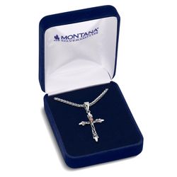 Montana Silversmiths Women's Thorns and Roses Cross Necklace Brass