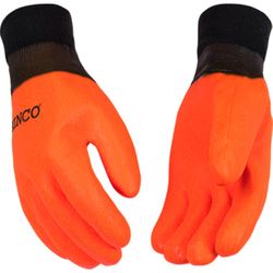 Kinco Men's Indoor/Outdoor Safety Chemical Gloves Orange L 1 pair