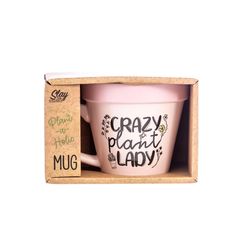 Scobie Boxer Gifts 14 fl. oz. Pink BPA Free Crazy Plant Lady Mug