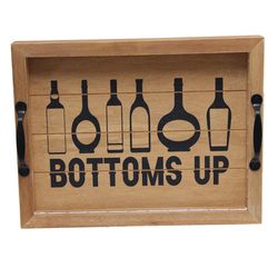 Elegant Designs 2.5 in. H X 15.5 in. L Natural Brown Wood Serving Tray