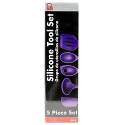 Chef Craft Premium Purple Silicone/Steel Tool Set