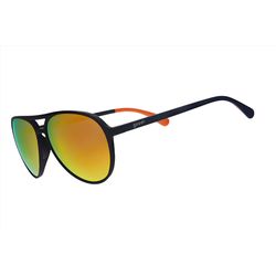 goodr Mach G - Call Me Tarmac Daddy Sunglasses Unisex Black Frame Amber Lens Polarized