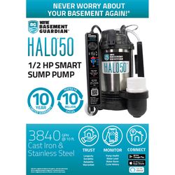 Wayne Basement Guardian 1/2 HP 91.5 gpm Stainless Steel Electronic Switch AC Submersible Sump Pump 8