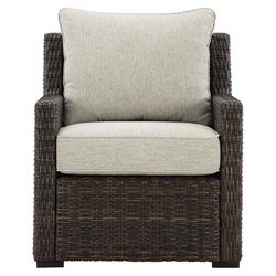 Signature Design by Ashley Brook Ranch Brown Aluminum Frame Sun Lounge Chair