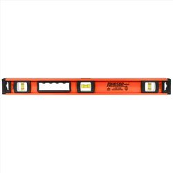 Johnson 24 in. Aluminum Heavy Duty I-Beam Level 3 vial
