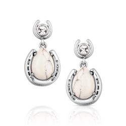 Montana Silversmiths Women's Pure Luck Howlite Drop Earrings