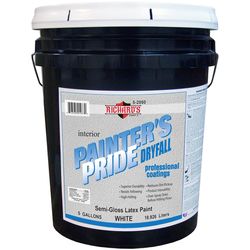Richard's Paint Painter's Pride Semi-Gloss White Water-Based Quick Dry Paint Interior 5 gal