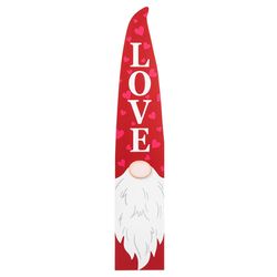 Glitzhome Valentine's Gnome Porch Sign Decor MDF 1 pc