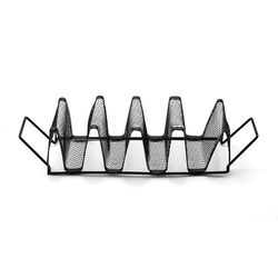 Outset Black Stainless Steel Taco Rack