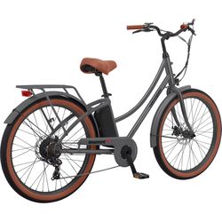 Retrospec Beaumont Rev 3 Unisex Electric City Bicycle Matte Graphite