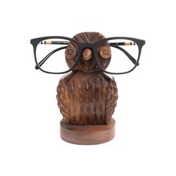 Matr Boomie Owl Eye Glass Holder Wood 1 pk