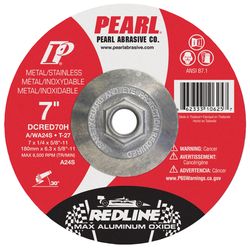Pearl Abrasive Redline 7 in. D X 5/8-11 in. X 0.25 in. thick Grinding Wheel 1 pc