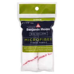 Benjamin Moore Microfiber 4 in. W X 1/2 in. Mini Paint Roller Cover 2 pk