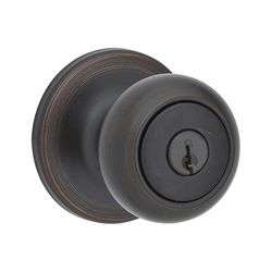Kwikset Cove Knob Venetian Bronze Entry Lockset