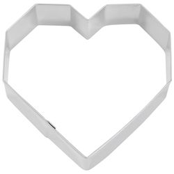 R&M International Corp 4 in. W X 4 in. L Geo Heart Cookie Cutter Silver 1 pc