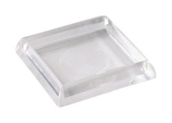 Shepherd Hardware Plastic Caster Cup Clear Square 1 in. W 4 pk