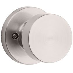 Kwikset Signature Series Pismo Knob x Round Rose Satin Nickel Dummy Knob