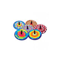 Schylling Tiny Tin Tops Assorted 6 pc