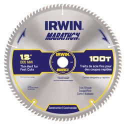 Irwin Marathon 12 in. D X 1 in. Carbide Circular Saw Blade 100 teeth 1 pk