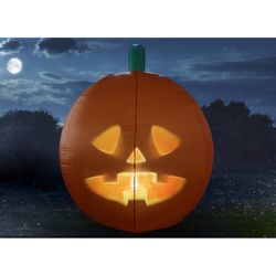 Mindscope Jabberin' Jack 5 ft. Prelit Halloween Pumpkin Inflatable