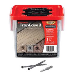 FastenMaster TrapEase No. 20 X 2-1/2 in. L Winchester Gray Torx Ttap Star Head Composite Deck Screws