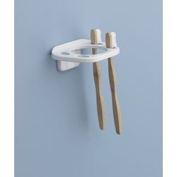 Oakbrook Collection White Die Cast Zinc Toothbrush/Tumbler Holder