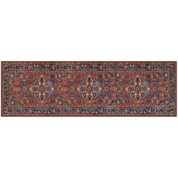 Gel Pro NeverMove Esther 24 in. W X 76 in. L Vintage Red Tribal Polyester Runner Rug