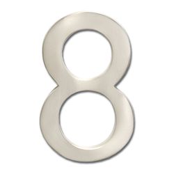 Architectural Mailboxes 4 in. Silver Brass Screw-On Number 8 1 pc