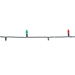 Celebrations Platinum LED C6/Mini Red/Green/Pure White 50 ct String Christmas Lights 25 ft.