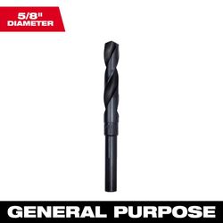 Milwaukee Thunderbolt 5/8 in. X 6 in. L Black Oxide Drill Bit 3-Flat Shank 1 pc