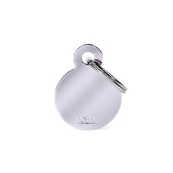 MyFamily Basic Chrome Circle Aluminum Dog Pet Tags Small