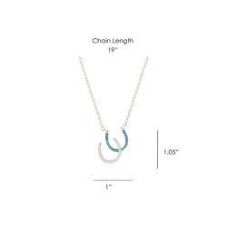 Montana Silversmiths Women's Double Horseshoe Multicolored Necklace Water Resistant
