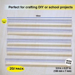 Bazic Products 0.27 in. D X 3.9 in. L Mini Glue Sticks Clear 20 pk