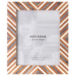 Matr Boomie Brown/White Wood Picture Frame 10 in.
