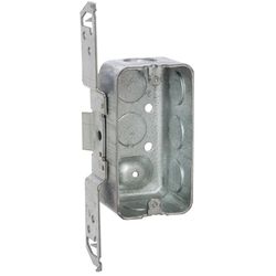 Raco 13 cu in Rectangle Metal 1 gang Junction Box Gray