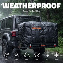 Mockins 25 CuFt Black Weatherproof Cargo Bag (60x24x31) Carrier Bag Cars/SUVs 1 pk