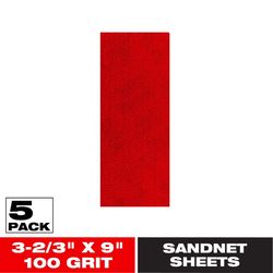 Diablo SandNet 9 in. L X 3-2/3 in. W 100 Grit Ceramic Blend All Purpose Sandpaper 5 pk