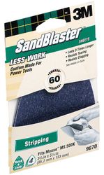 3M Sandblaster 5-1/4 in. L X 3-3/4 in. W 60 Grit Ceramic Mouse Sandpaper 4 pk