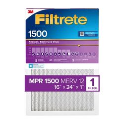 Filtrete 16 in. W X 24 in. H X 1 in. 1500 MPR Pleated Air Filter 1 pk