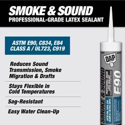 DAP Sound Block E90 White Acrylic Latex Acoustical/Draft/Smoke/Sound Sealant 28 oz