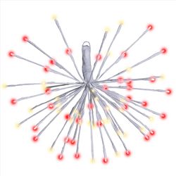 Celebrations LED Red/White 3 in1 Starlight Burst Deluxe 16 in. Hanging Decor
