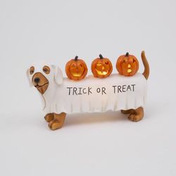 Gerson Lighted Resin Halloween Dog Halloween Decor