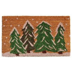 Home & More 2  W X 3  L Multi-color Winter Wonderland Coir Door Mat