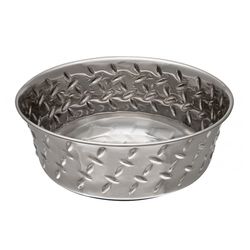 Loving Pets Silver Diamond Plated Stainless Steel 20 cups Pet Bowl For Dogs